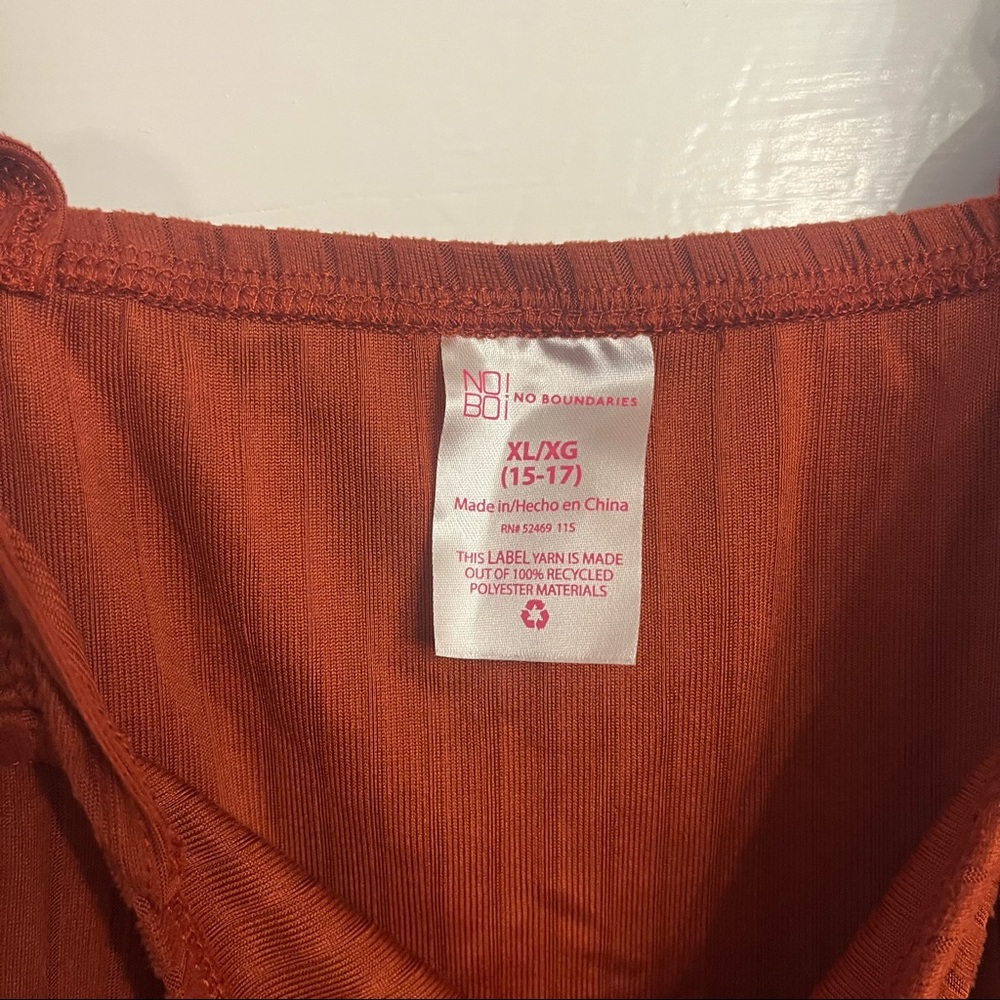 Rust Crop Tank Top - Picture 2 of 4